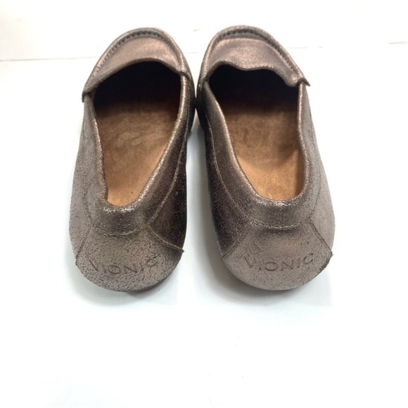 Vionic Debbie Leather Slip on Driving Flats Loafer Metallic Brown AQ-05 Size 10 - Picture 10 of 13